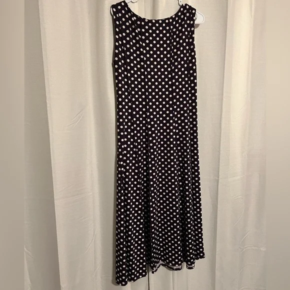 Perceptions Black and White Polka Dot Maxi Dress - Picture 2 of 5